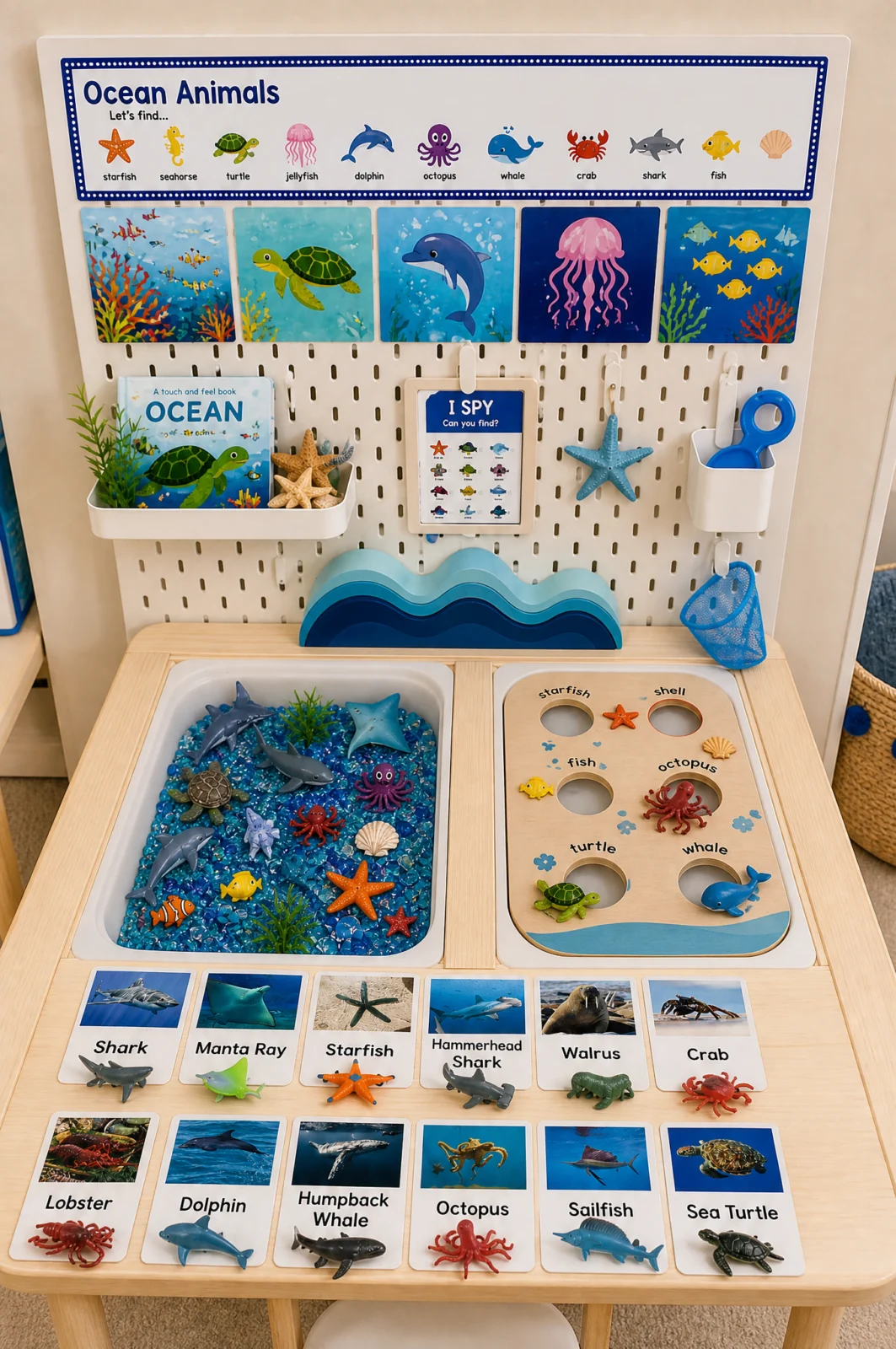 Ocean Theme Sensory Table Idea