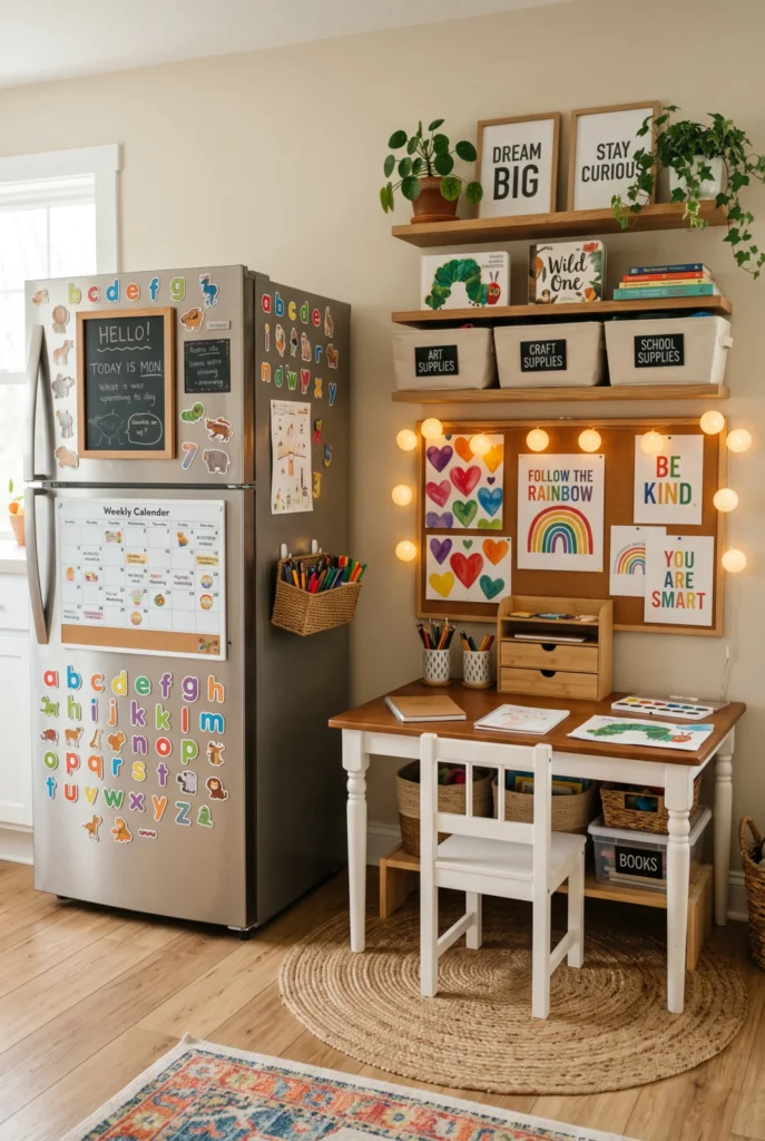 Homeschool Study Corner & Kids Learning Station Ideas