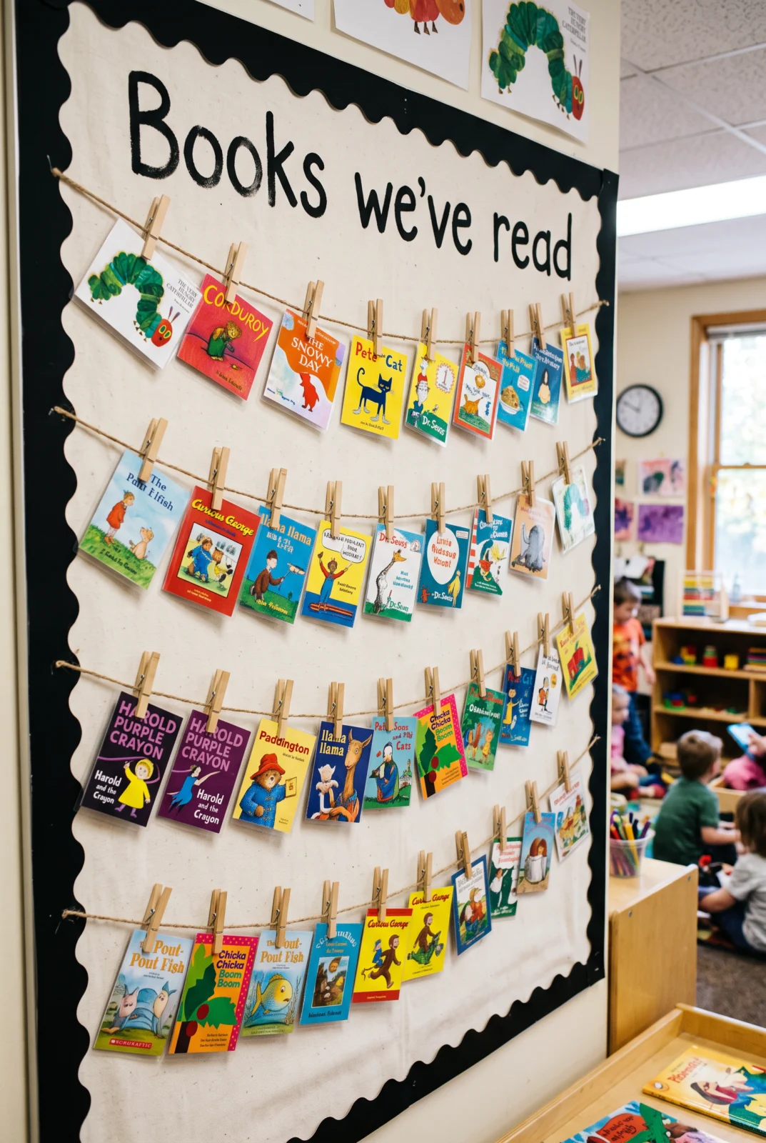 Books We've Read Clothesline Bulletin Board Display