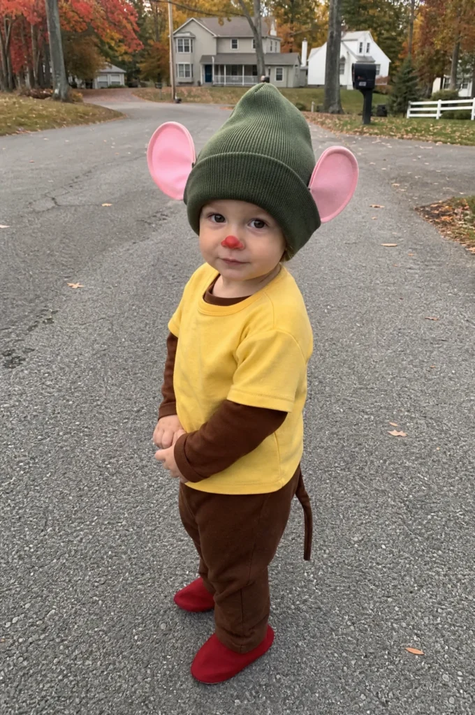 Cute Mouse Halloween Costume with Big Ears for Toddlers