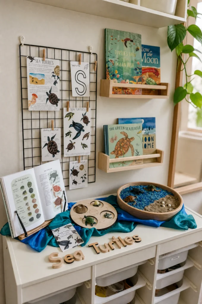 Sea Turtle Unit Study & Sensory Play Setup for Early Science