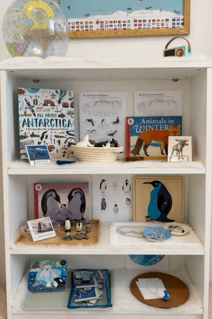 Polar Animals & Penguin Unit Study Montessori Shelf