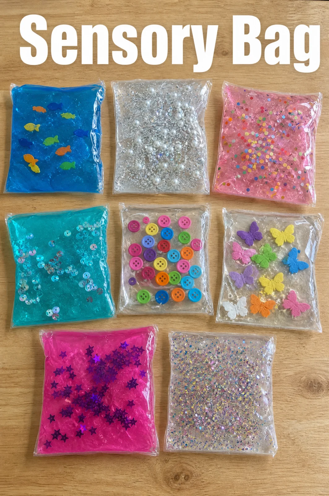 DIY Glitter & Sequins Sensory Bags | Mess-Free Toddler Play