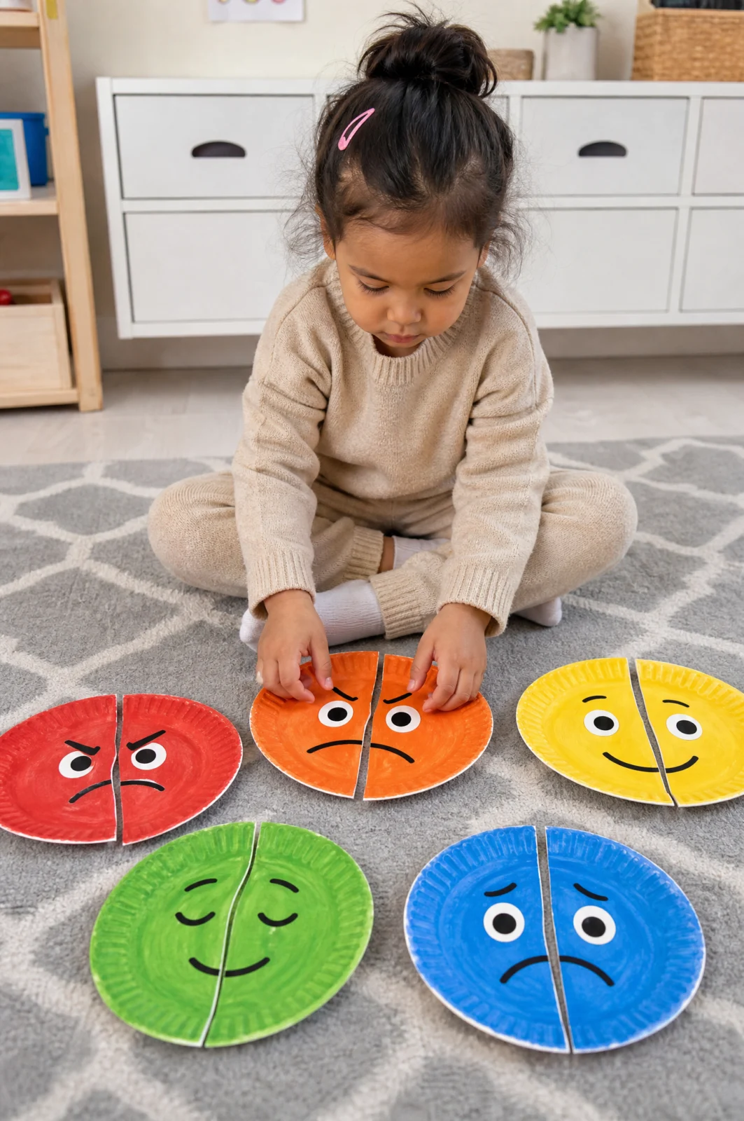 DIY Paper Plate Emotion Puzzles for Toddlers