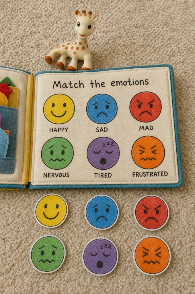Montessori Felt Emotion Matching Quiet Book