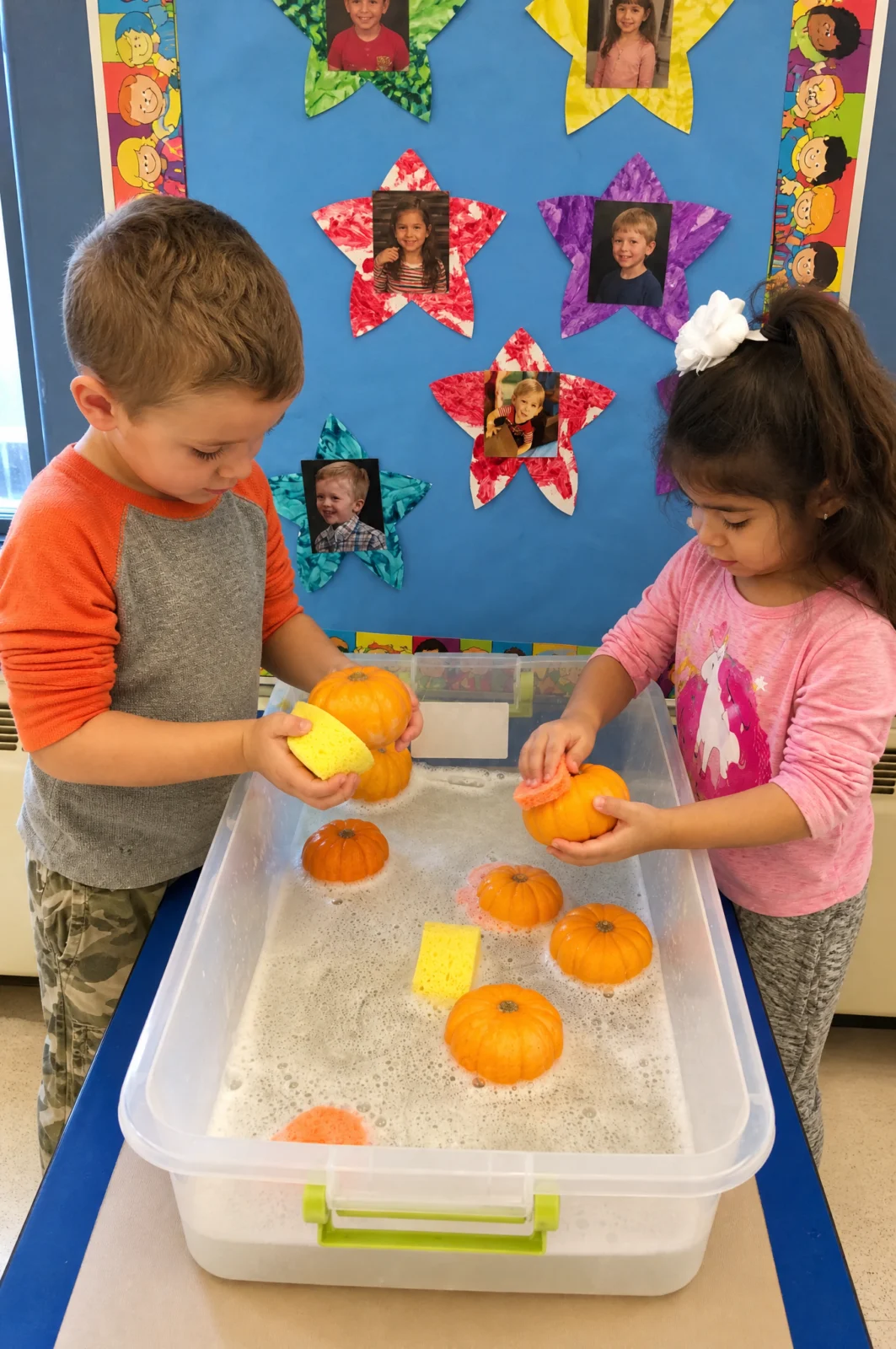 Pumpkin Soup Sensory Water Play for Preschoolers