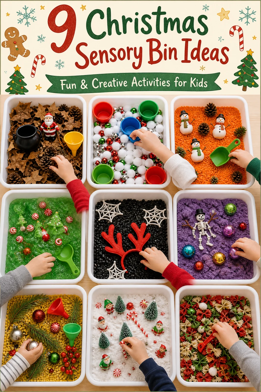 9 Easy Christmas Sensory Bin Ideas for Kids