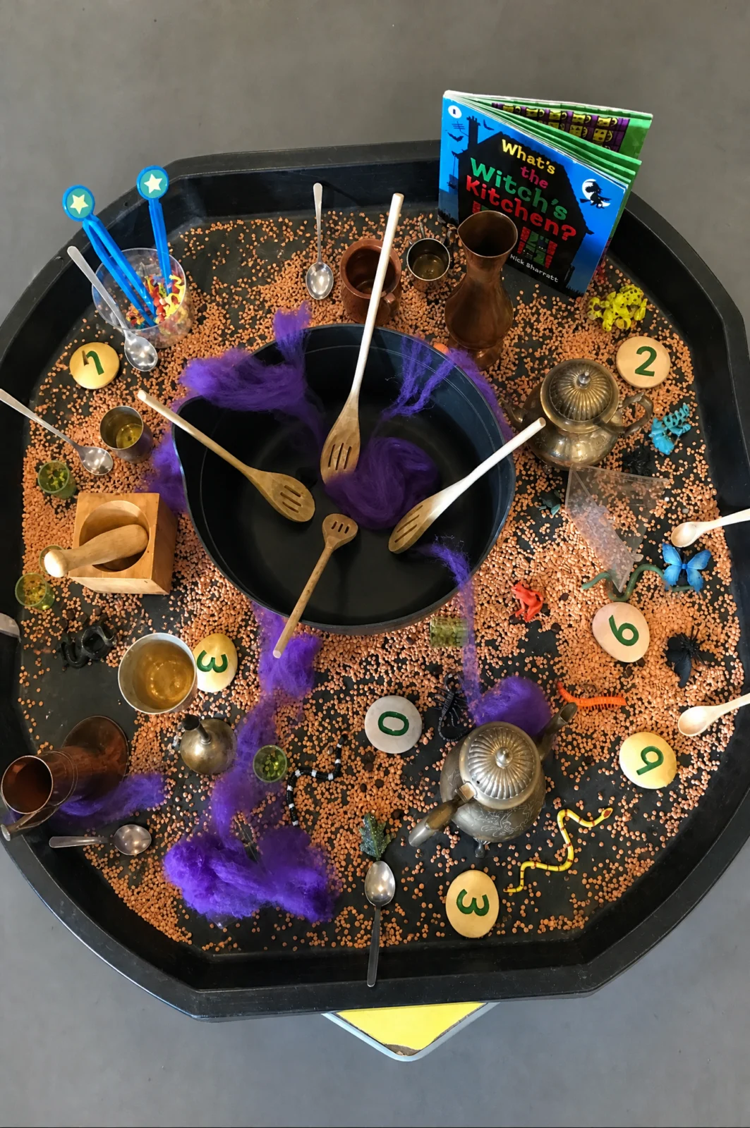 What's in the Witch's Kitchen Tuff Tray Play