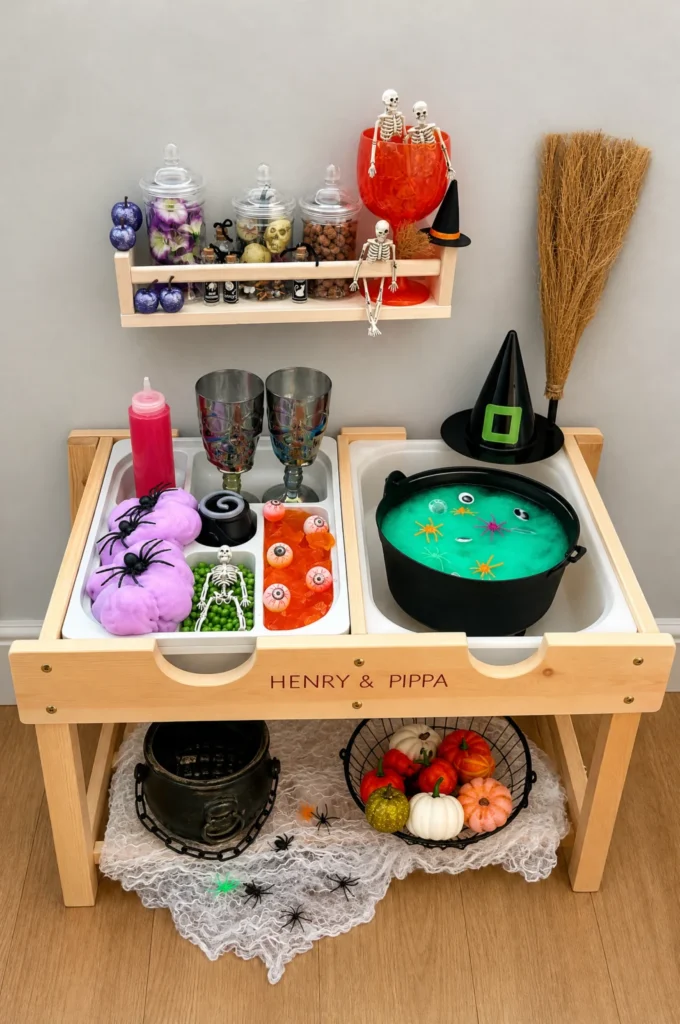 Witch’s Brew Cauldron & Foam Halloween Sensory Station