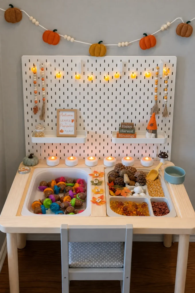 Harvest Blessing Pumpkin & Acorn Glow Sensory Table